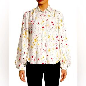 Equipment White Floral Button-Down Shirt
